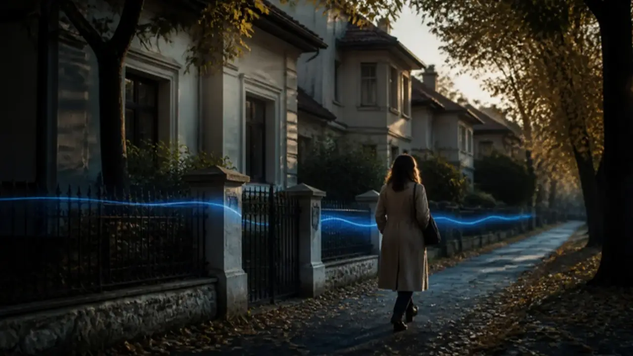 A quiet street of interwar villas with front gardens in Cotroceni, Bucharest
