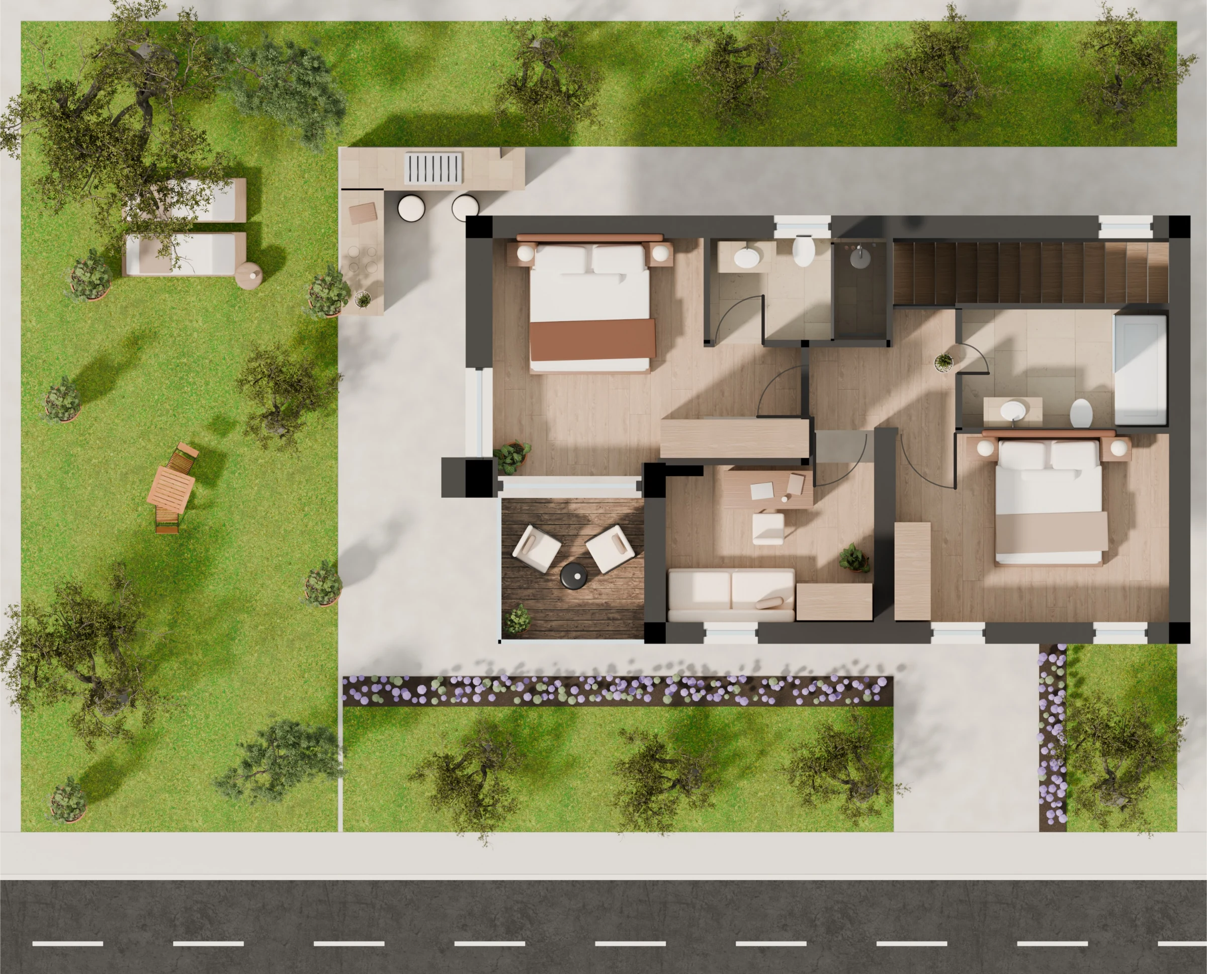 Compass on the Lake floor plan, TYPE A, First floor