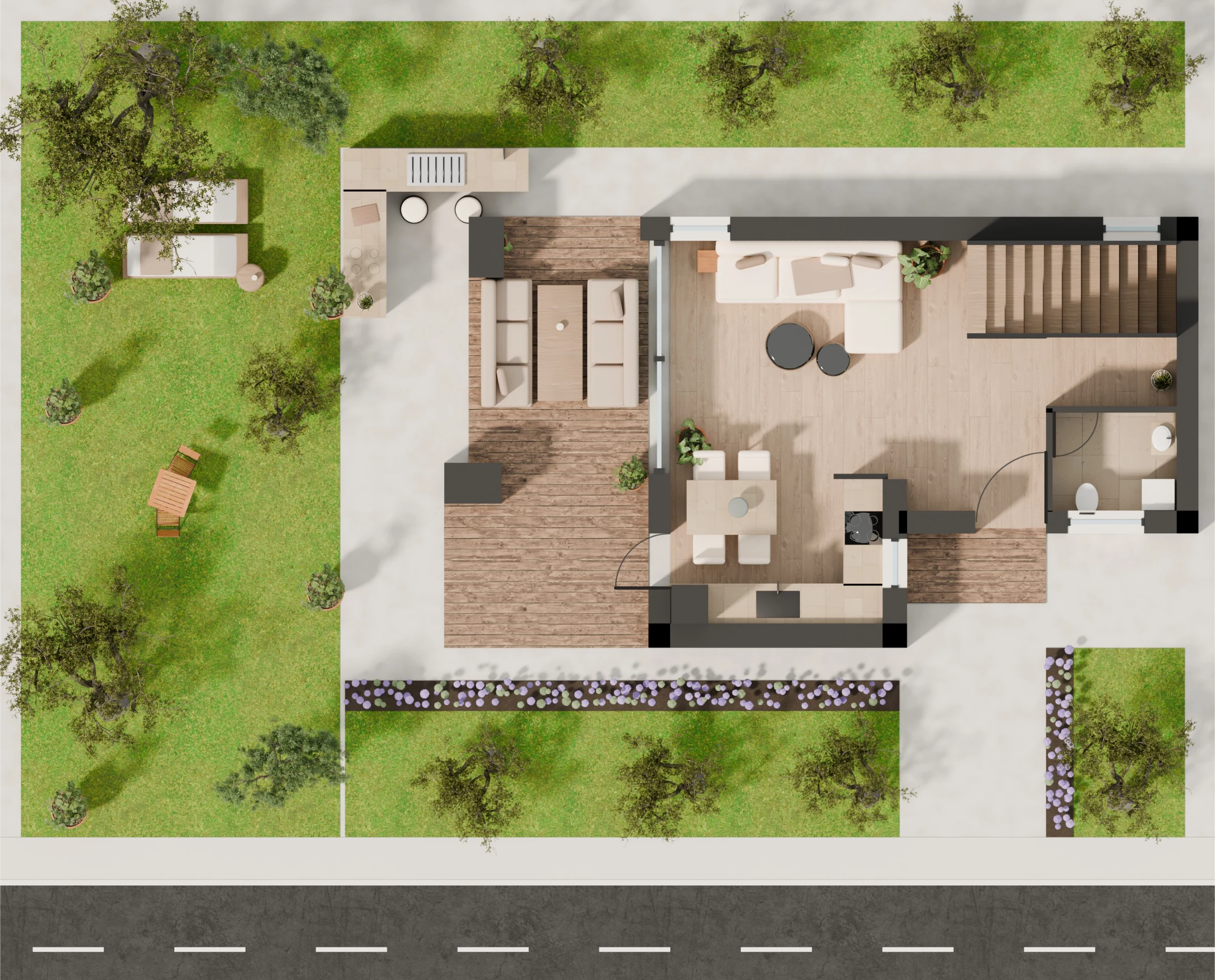 Compass on the Lake floor plan, TYPE A, Ground floor