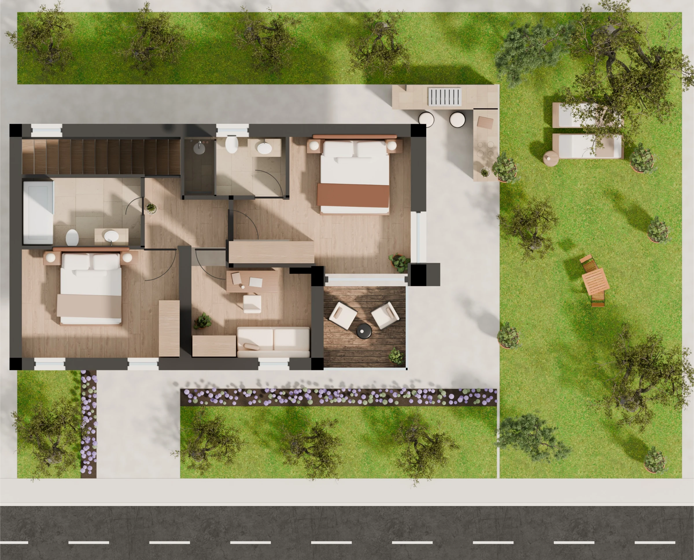 Compass on the Lake floor plan, TYPE B, First floor