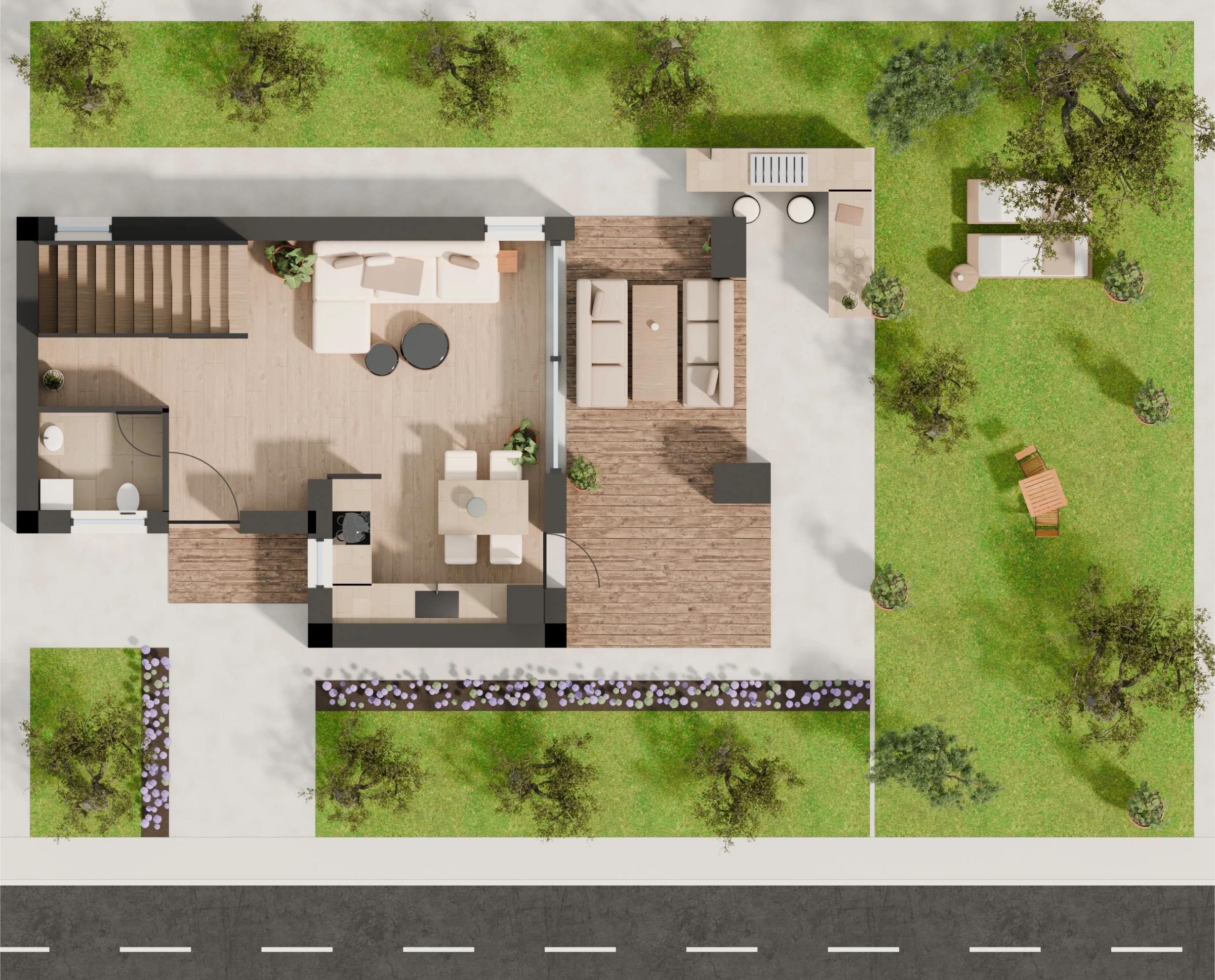 Compass on the Lake floor plan, TYPE B, Ground floor