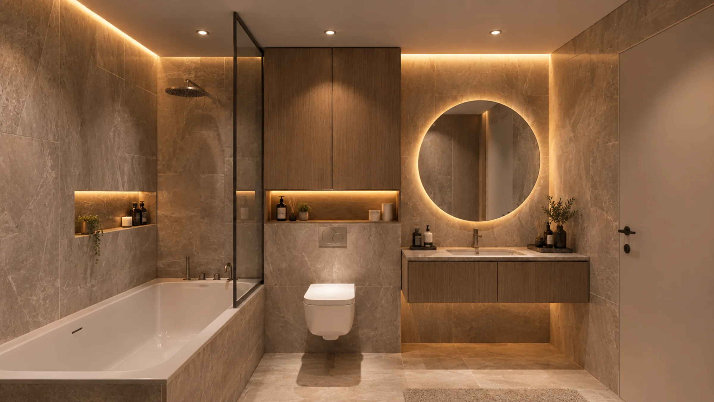 Bathroom with bathtub, Compass on the Lake villa