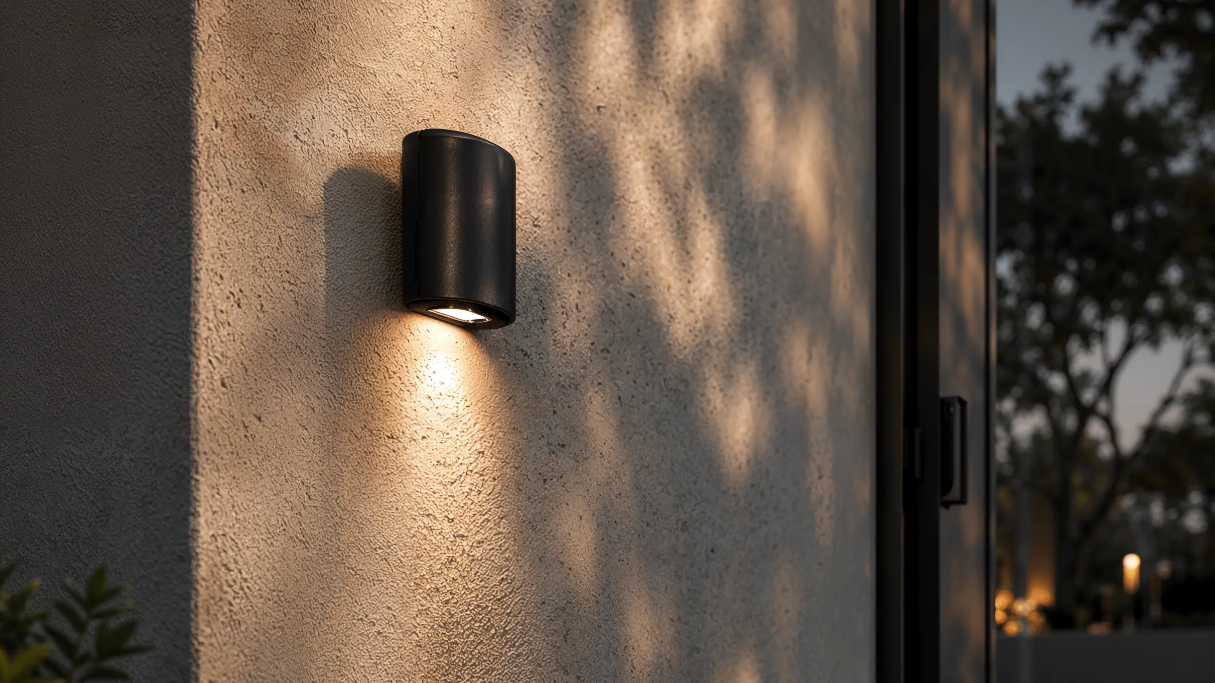 Exterior wall light detail, Compass on the Lake villa
