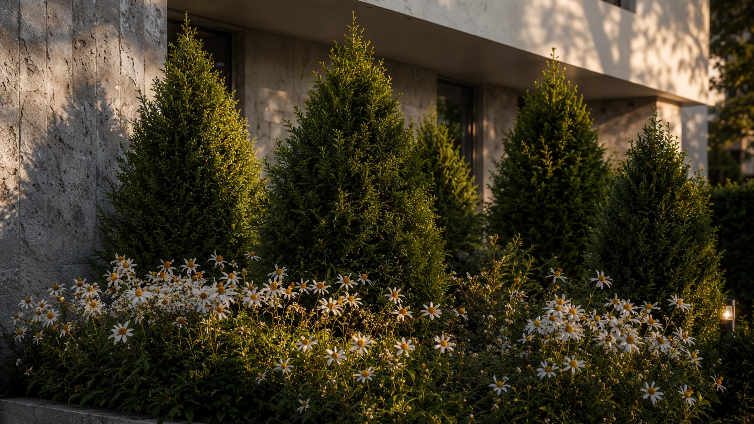 Landscaped garden at Compass on the Lake villas