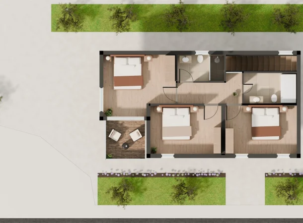 Compass on the Lake floor plan, TYPE C (detached), First floor