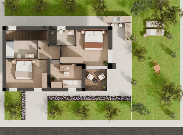 Compass on the Lake floor plan, TYPE B, First floor